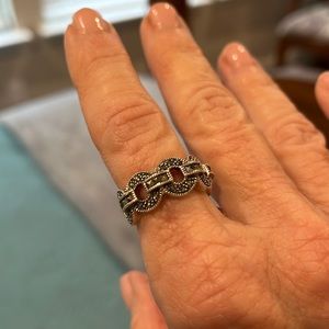 Sterling and marcasite ring size 7